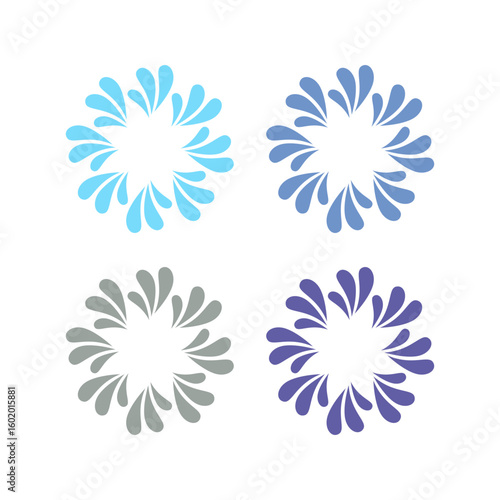 WATER SPLASH SIGN SYMBOL LOGO VECTOR
