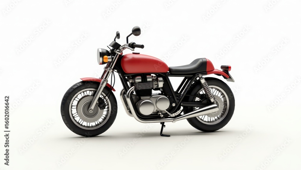 Red motorcycle isolated on a white background. Red motorcycle isolated on a white background.