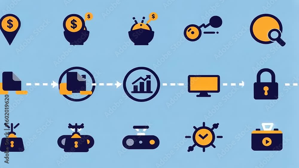 custom made wallpaper toronto digitalColorful infographic illustrating data security processes with icons representing analysis, protection, and technology