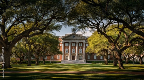 Historic dallas hall at southern methodist university campus, university park texas architecture landmark