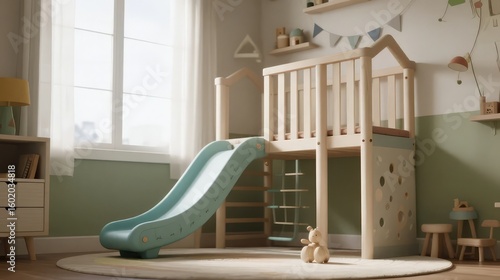 Minimalist play area for children in the house
