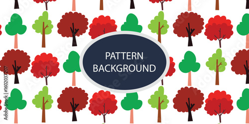 Green forest pattern backgrkound design. Hand draw texture. Vector template. fabric
