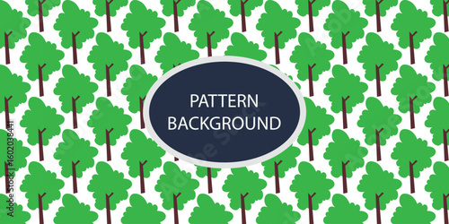 Green forest pattern backgrkound design. Hand draw texture. Vector template. fabric