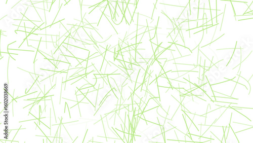 Abstract chaotic light green lines texture with intersecting hand-drawn strokes on white background, symbolizing energy, nature, or creative mess.
