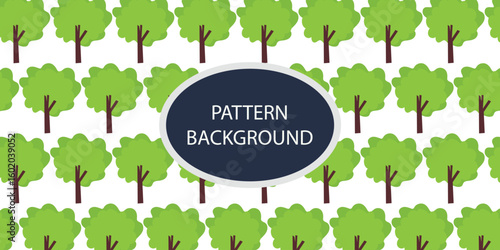 Green forest pattern backgrkound design. Hand draw texture. Vector template. fabric