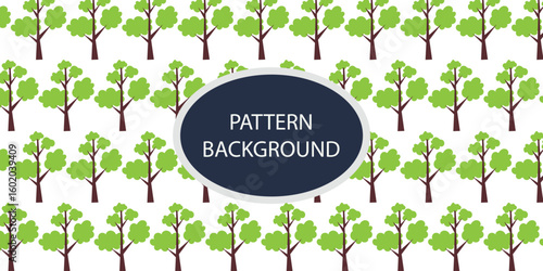 Green forest pattern backgrkound design. Hand draw texture. Vector template. fabric