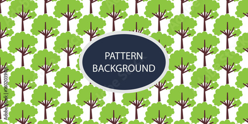 Green forest pattern backgrkound design. Hand draw texture. Vector template. fabric