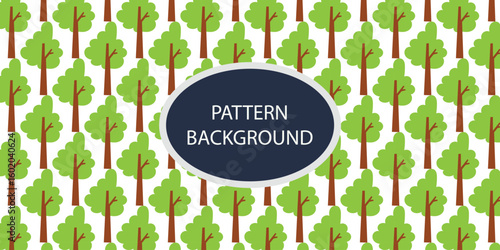 Green forest pattern backgrkound design. Hand draw texture. Vector template. fabric