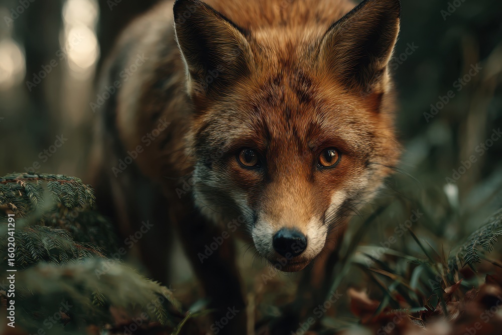 Fototapeta premium The fox seeks prey