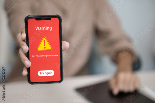 Fotografi Transaction Failed Warning Screen on Mobile Payment App