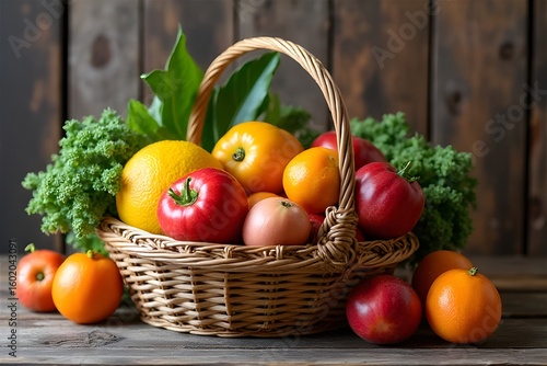 Mixed fruits in a basket