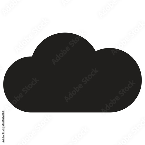 Simple Black Cloud Illustration
