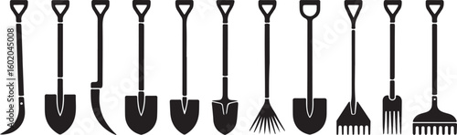 Vector Illustration of Various Gardening Tools
