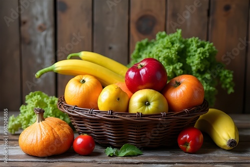 Mixed fruits in a basket