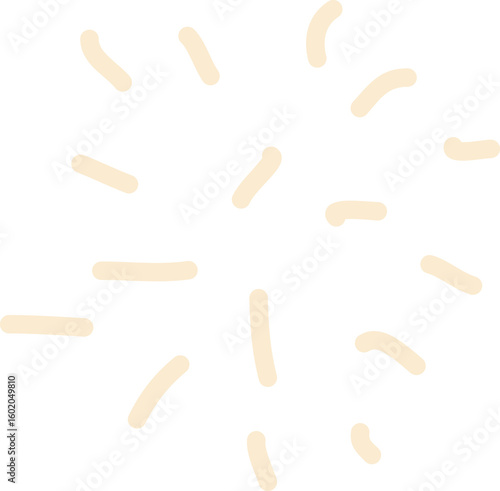  Sun burst shape cartoon element