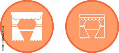 Curtains  Vector Icon