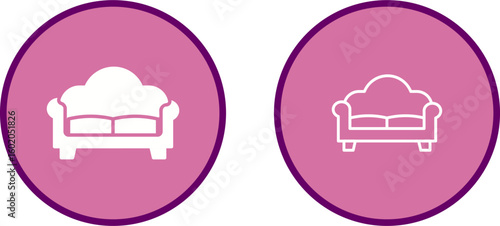 Double Sofa Vector Icon
