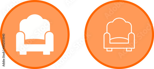 Single Sofa Vector Icon