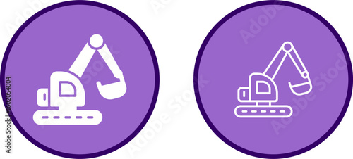 Excavator Vector Icon