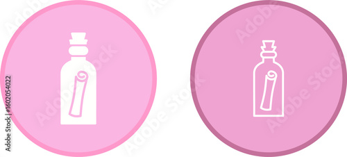 Scroll in Bottle Vector Icon