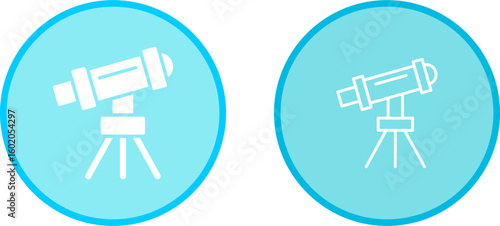 Telescope on Stand Vector Icon
