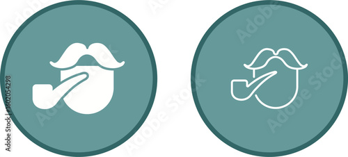 Pirate With Smoking Pipe Vector Icon