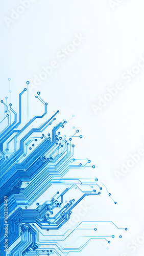 Abstract Blue Circuit Board Design.