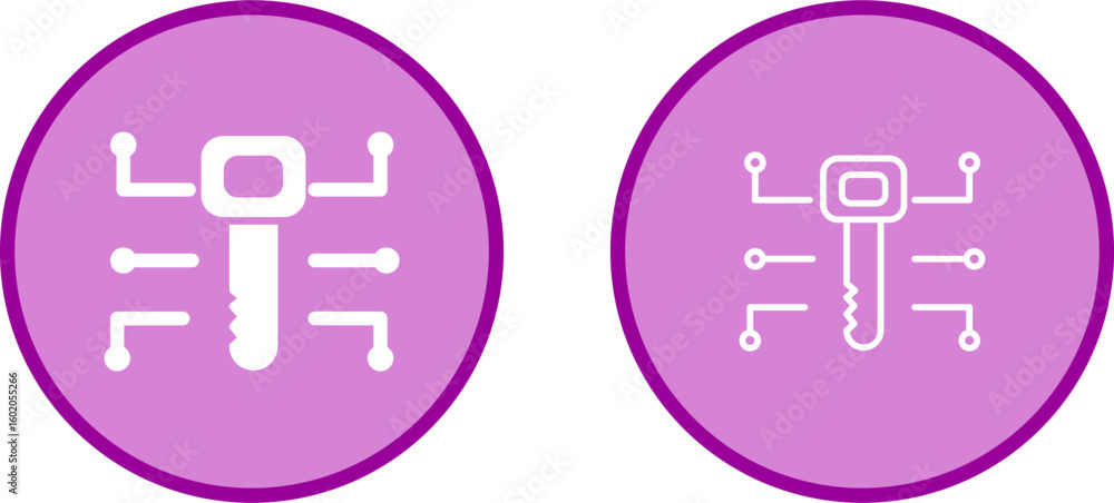 Obraz premium Electronic Key Vector Icon