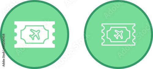 Plane Tickets Vector Icon