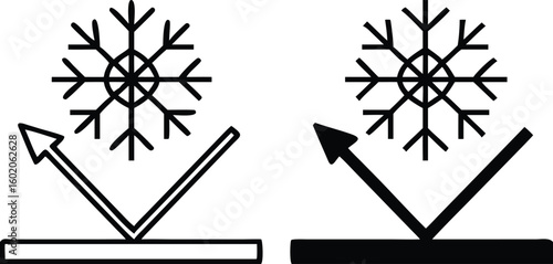 Insulated Fabric Icons. Black and White Vector Illustrations. Thermal Insulation. Fabric Manufacturing, Textile. Material Characteristics Concept
