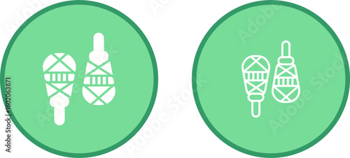 Obraz na płótnie Snowshoes Vector Icon