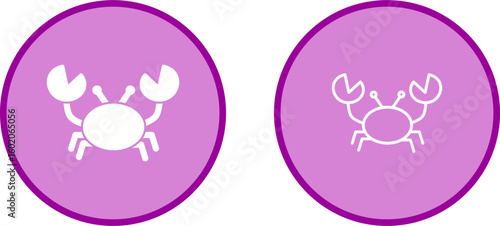 Quadro em tela Crab Vector Icon