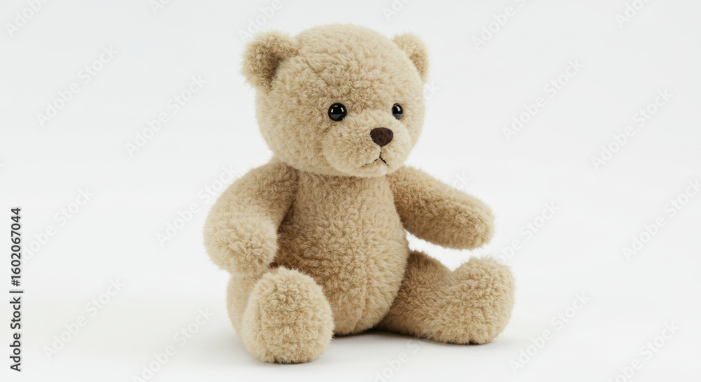 Fototapeta premium Adorable Beige Teddy Bear Plush Toy.