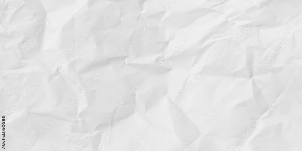 Fototapeta premium White crumpled paper for background. Vector illustration.