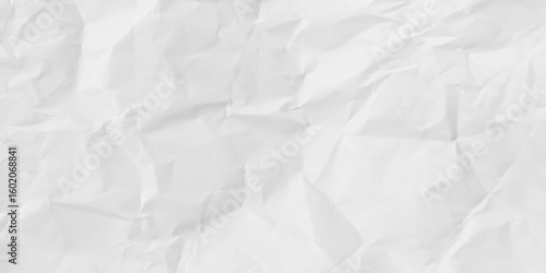 White crumpled paper for background. Vector illustration.