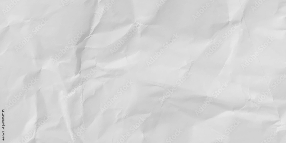 Fototapeta premium Paper texture background, Crumpled paper. White creased paper.