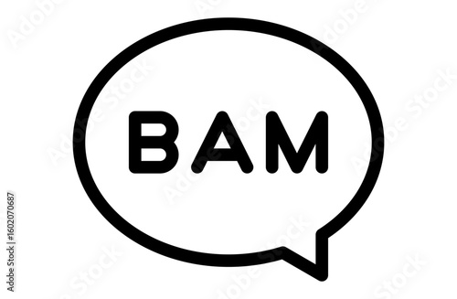 BAMの吹き出しのシンプルなベクターアイコン