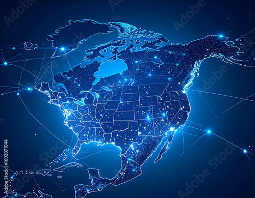 North America Network Map.
