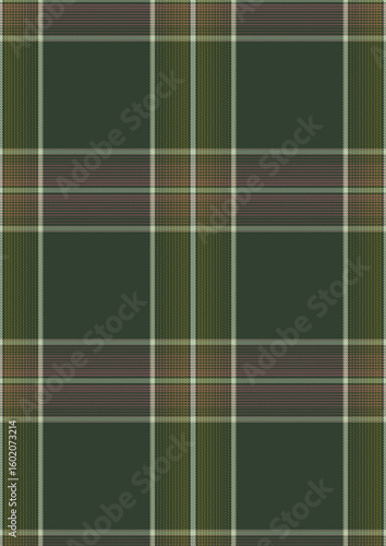 Seamless Green Olive Plaid Pattern Fabric Texture Background