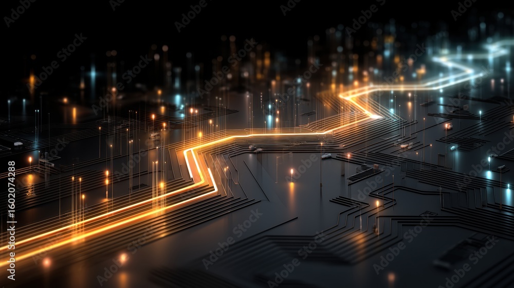 Fototapeta premium Circuit Board Highway