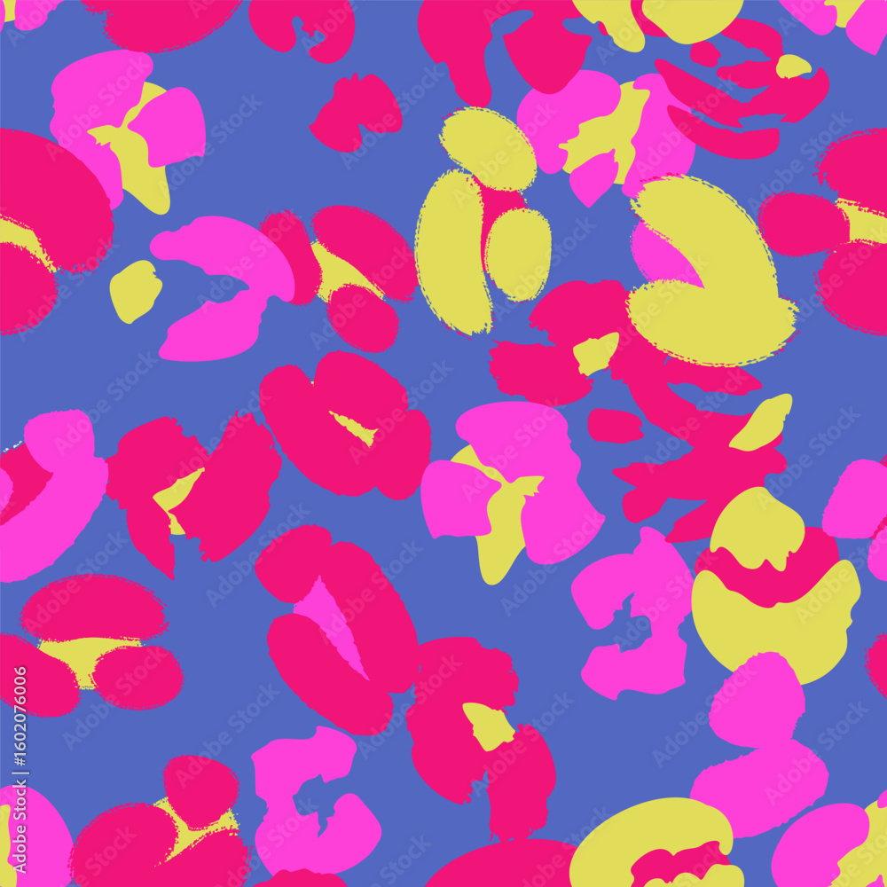 Obraz premium Floral colorful seamless pattern with abstract different flowers. Vector background, design, print, wrapping paper, wallpaper, textile