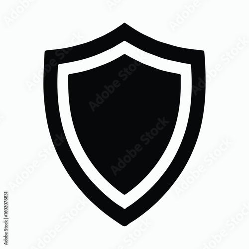 Free Download Simple Black Shield Icon for Security and Protection
 - GFXLoad