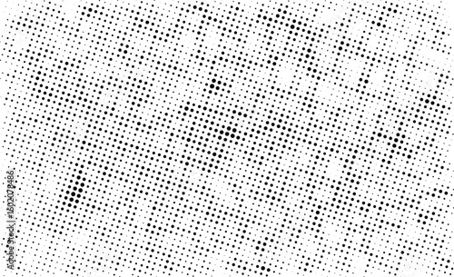 Seamless pattern of grunge gray linen fabric with decorative geometric line art text and number illustrations, perfect for textile and paper design grunge dots effect 