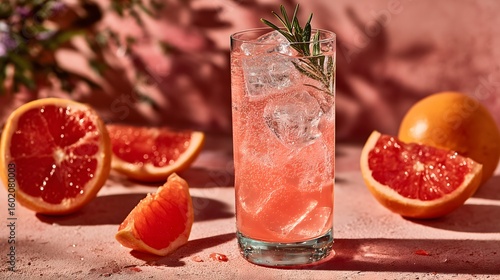  Refreshing Pink Grapefruit Sparkling Soda