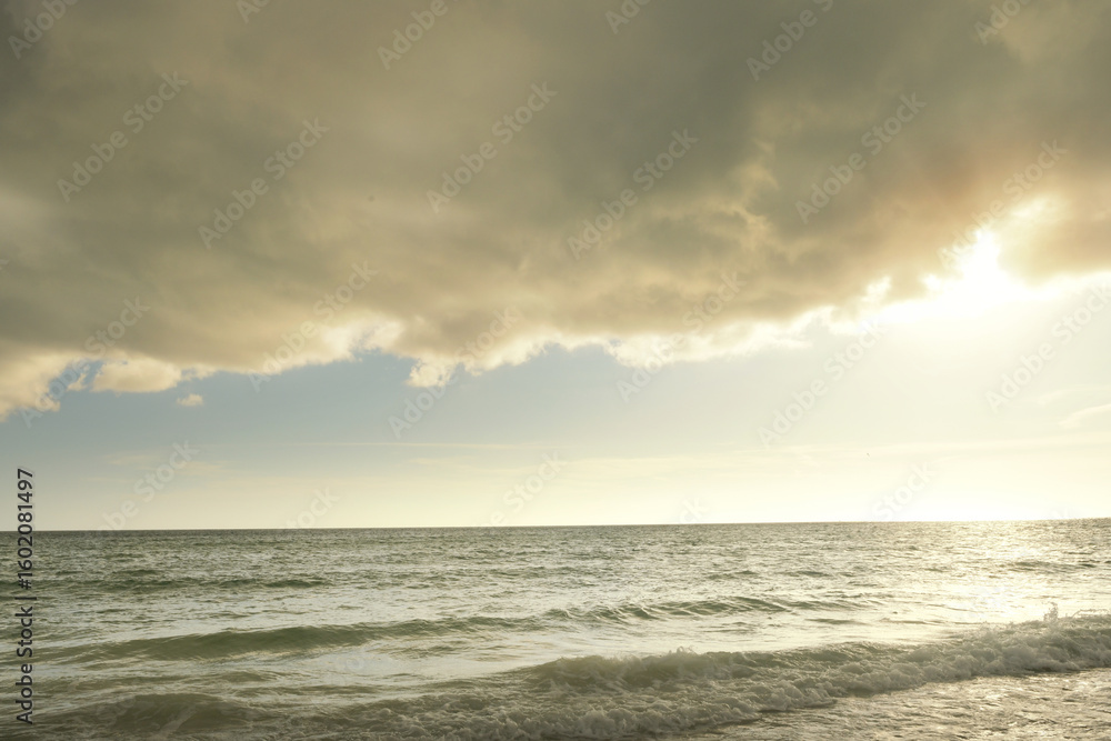 Fototapeta premium Beautiful Cloudy sky above Gulf of Mexico Anna Maria Island