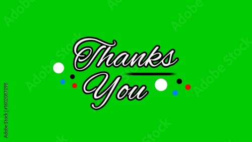 Cool and Elegant Alexbrush Regular Style Thank You Animation