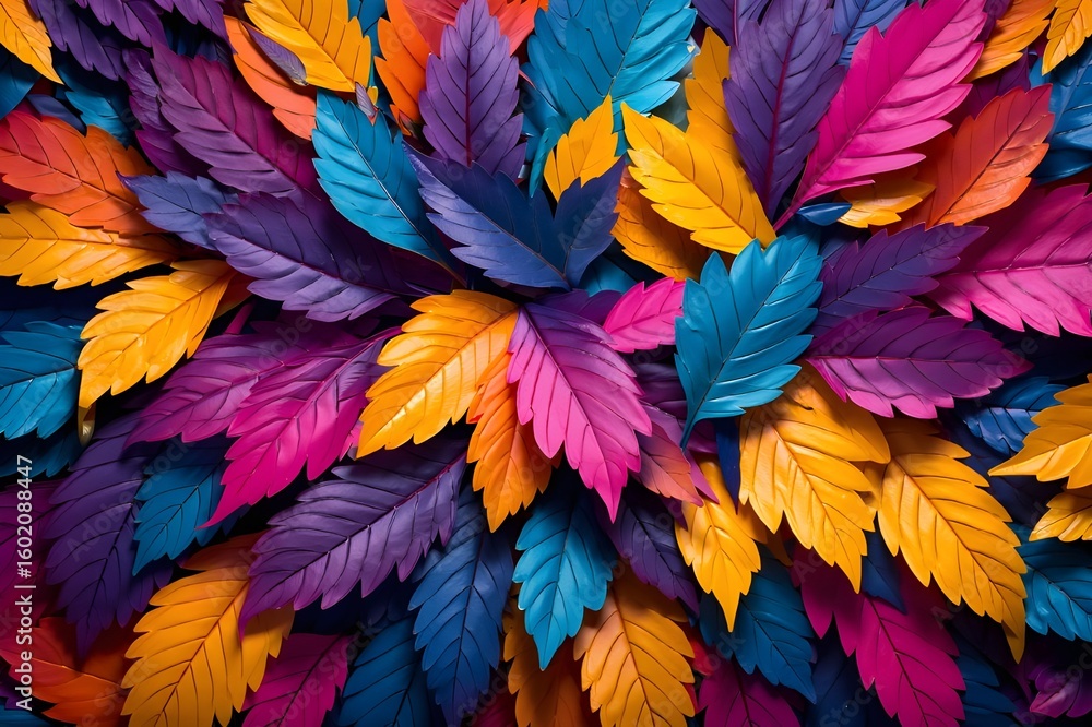 Fototapeta premium colorful parrot feathers background