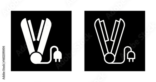 Hair Straightener Vector Icon