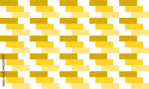 yellow stair step of block  square repeat pattern, replete image, design for fabric printing, patter print