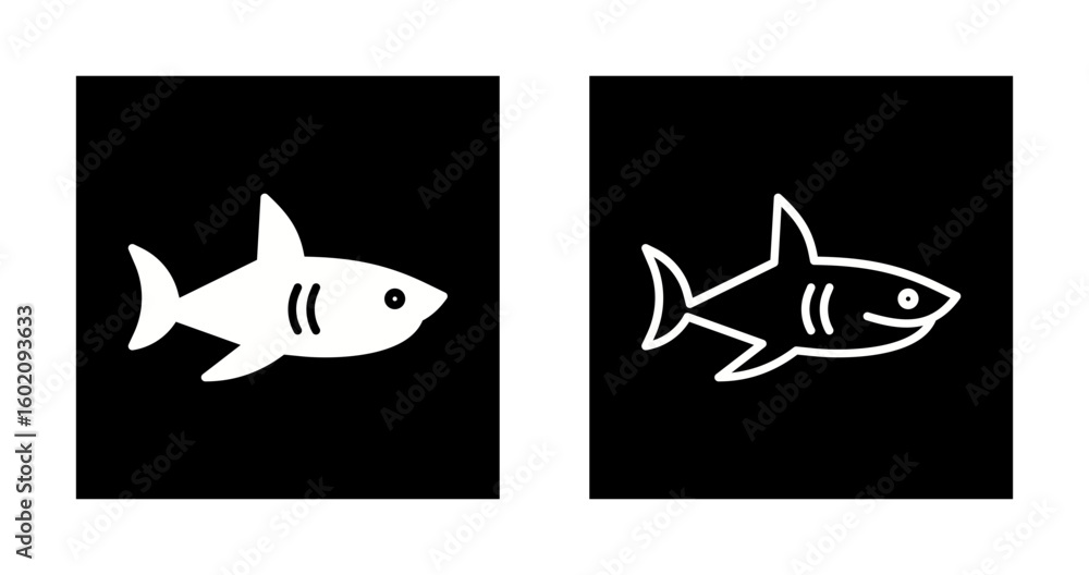 Naklejka premium Shark Vector Icon